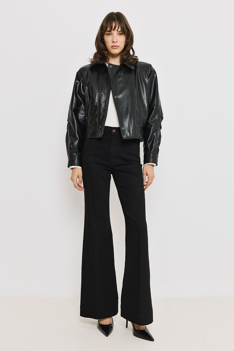 LEATHER JACKET WITH BUTTONS