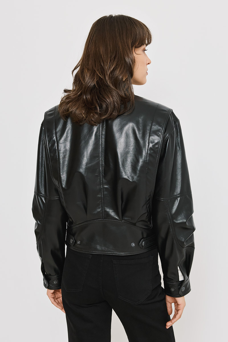 LEATHER JACKET WITH BUTTONS