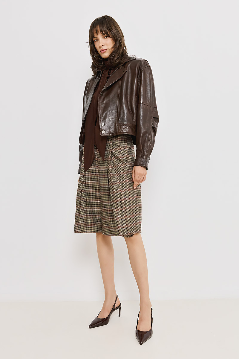 LEATHER JACKET WITH BUTTONS