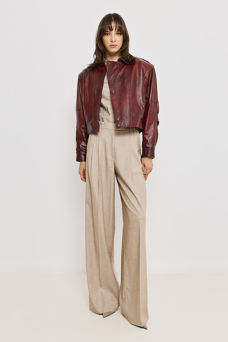 LEATHER JACKET WITH BUTTONS