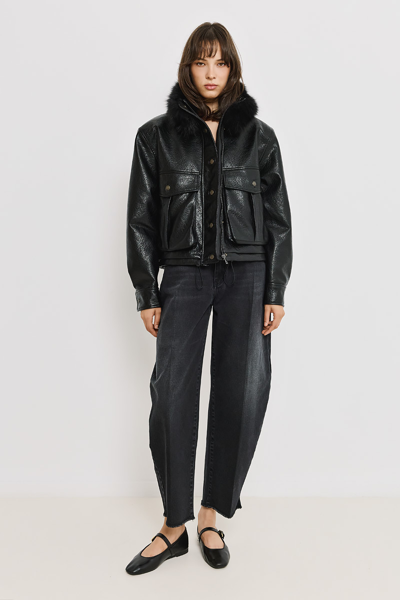 LEATHER-LOOK JACKET