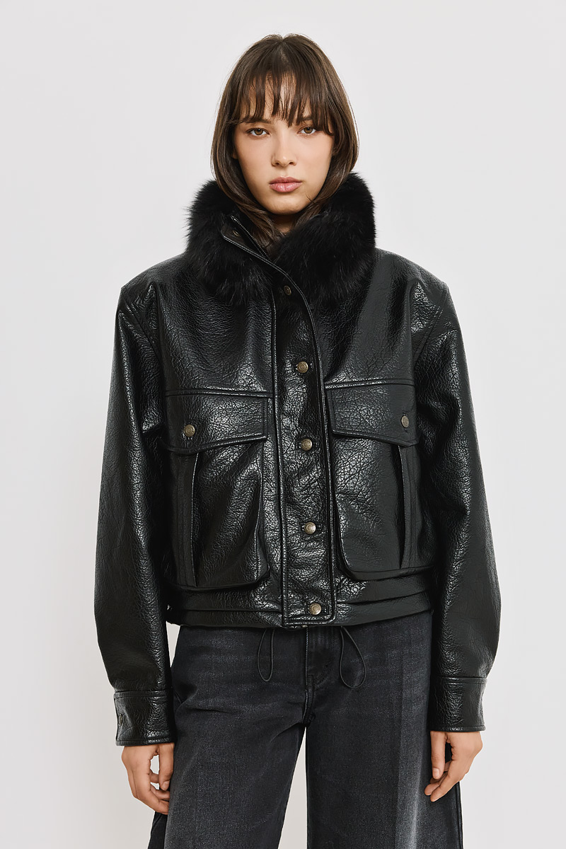 LEATHER-LOOK JACKET