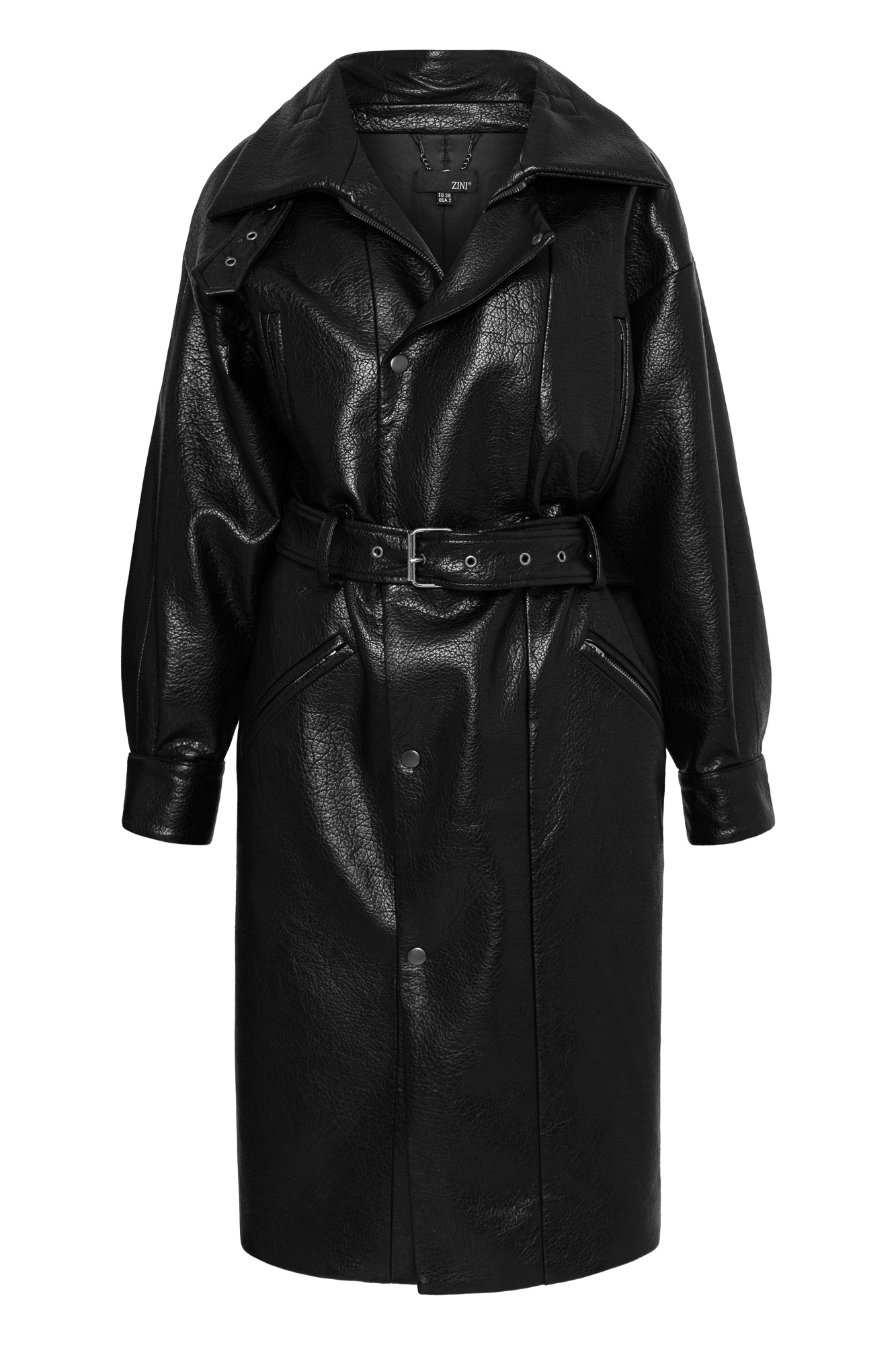 ΜΑΚΡΥ ΠΑΛΤΟ ΣΕ ΥΦΗ ΔΕΡΜΑΤΟΣ ΜΕ ΖΩΝΗ ΜΑΚΡΥ ΠΑΛΤΟ ΣΕ ΥΦΗ ΔΕΡΜΑΤΟΣ ΜΕ ΖΩΝΗ