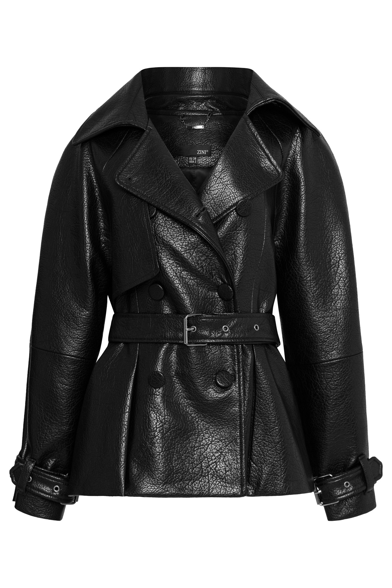 ΗΜΙΠΑΛΤΟ ΣΕ ΥΦΗ ΔΕΡΜΑΤΟΣ ΜΕ ΖΩΝΗ