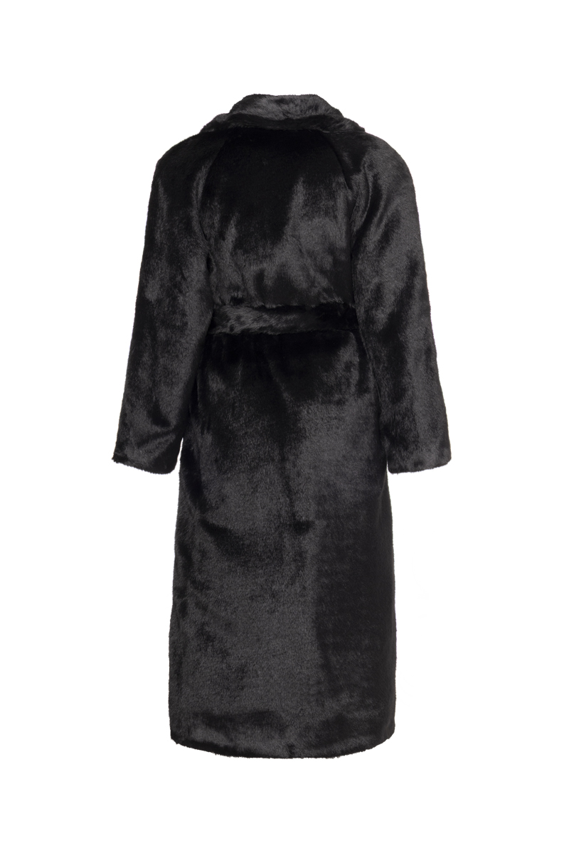 LONG FAUX FUR COAT