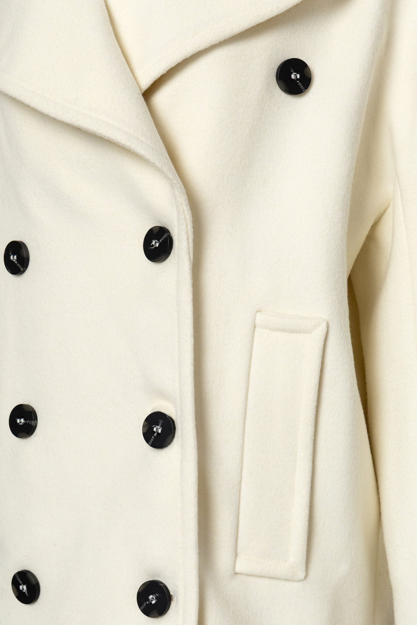 ΜΑΛΛΙΝΟ HMIΠΑΛΤΟ ΜΕ ΔΙΠΛΟ ΚΟΥΜΠΩΜΑ