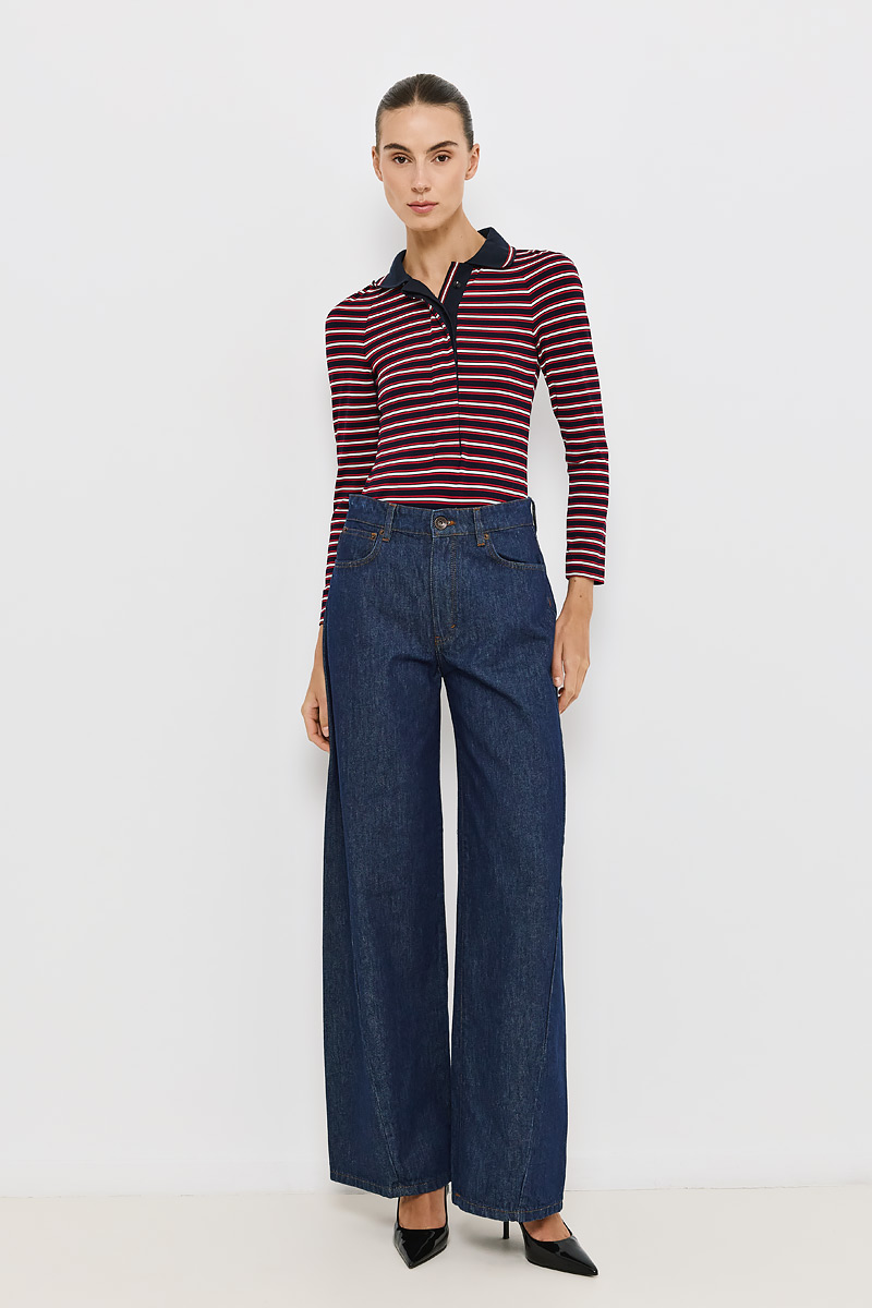 STRIPED LONG SLEEVE BLOUSE