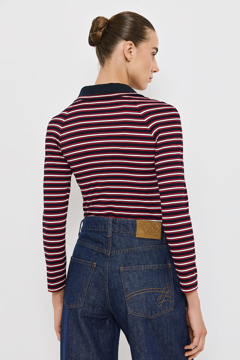 STRIPED LONG SLEEVE BLOUSE