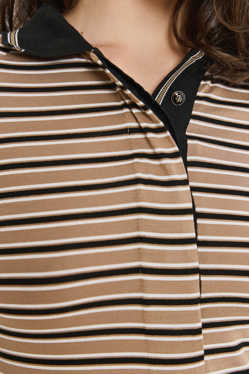 STRIPED LONG SLEEVE BLOUSE
