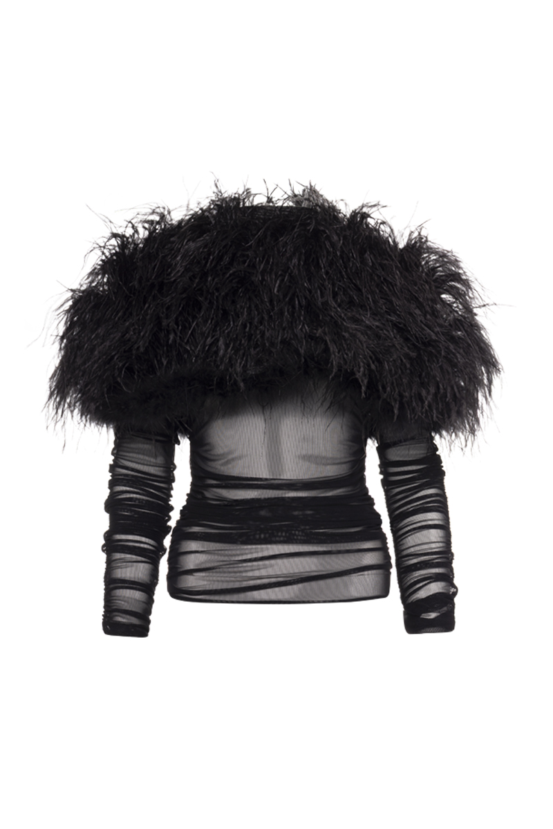 FEATHER TULLE TOP FEATHER TULLE TOP