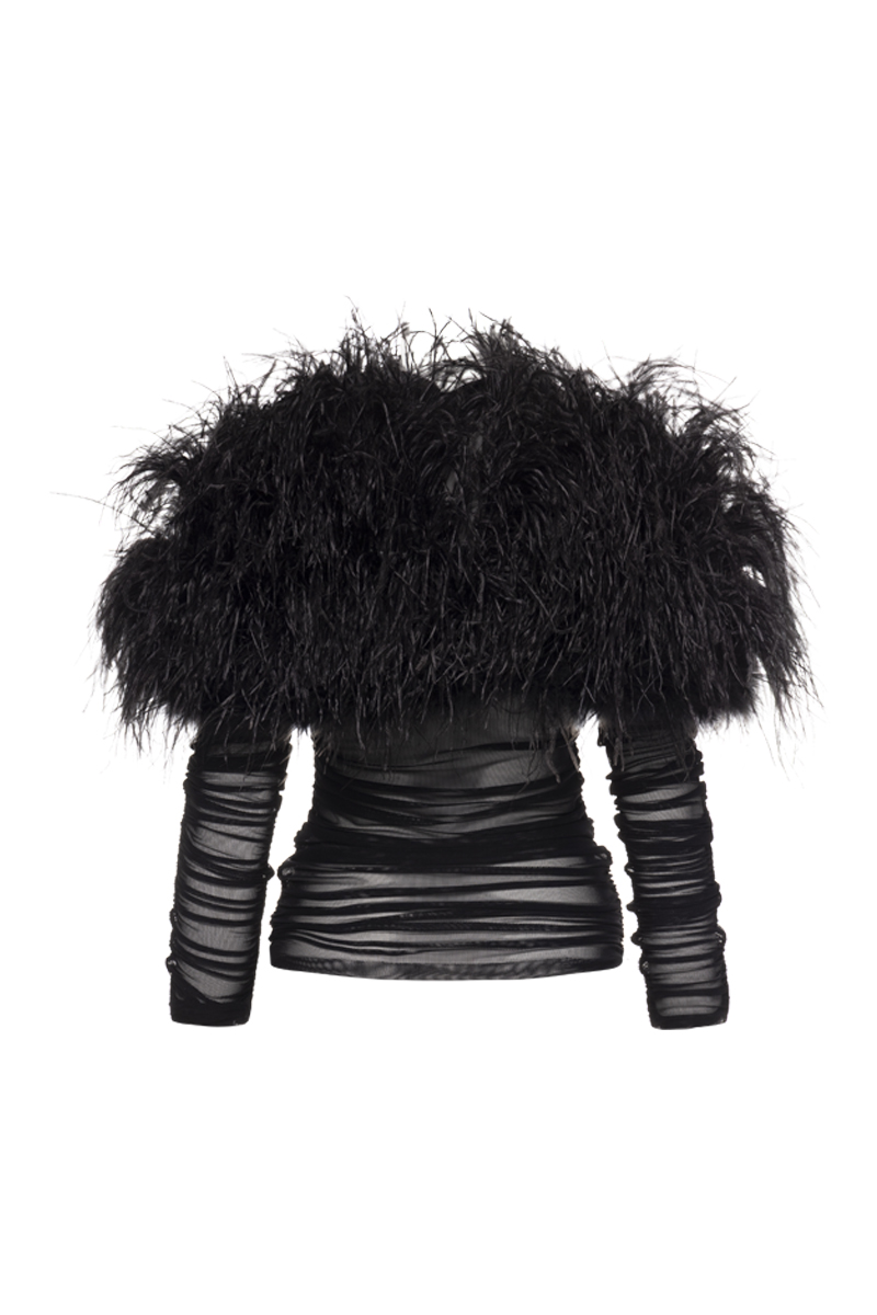 FEATHER TULLE TOP FEATHER TULLE TOP