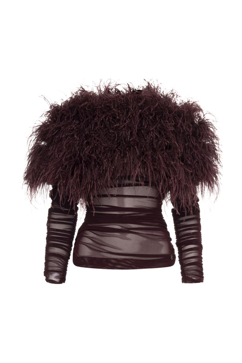 FEATHER TULLE TOP FEATHER TULLE TOP