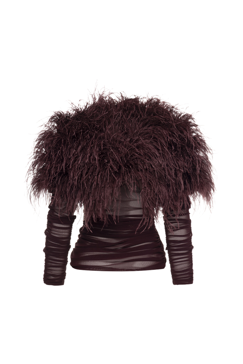 FEATHER TULLE TOP FEATHER TULLE TOP