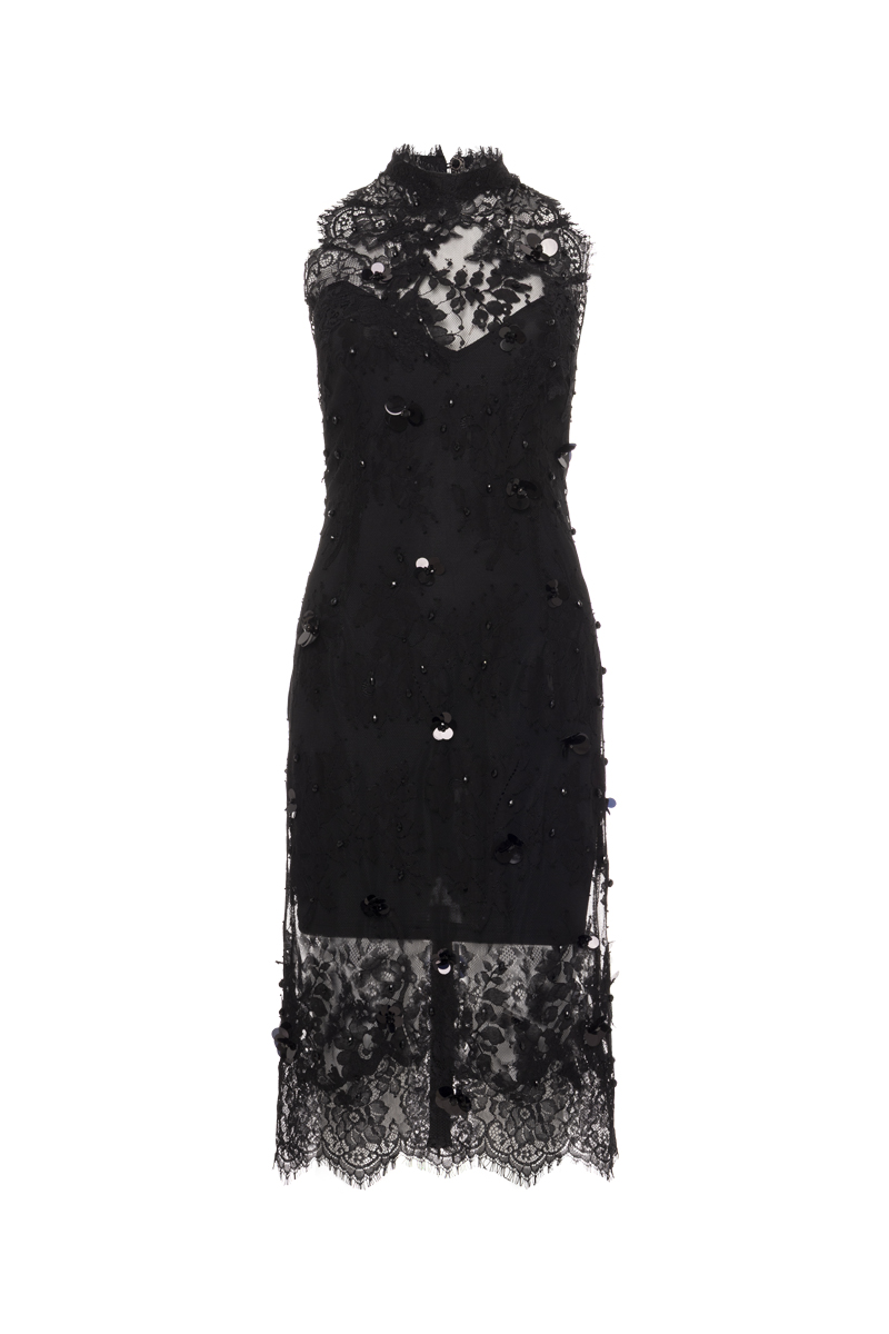 MIDI DRESS WITH LACE