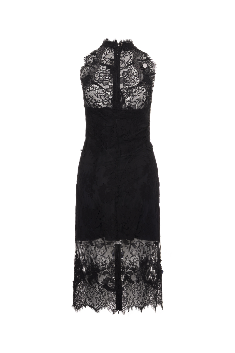 MIDI DRESS WITH LACE