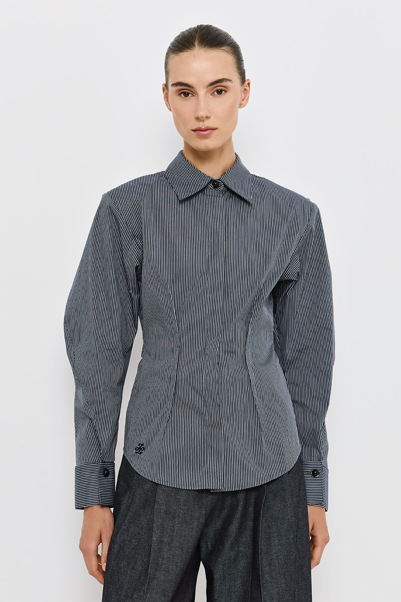 STRIPED SHIRT WITH BELT