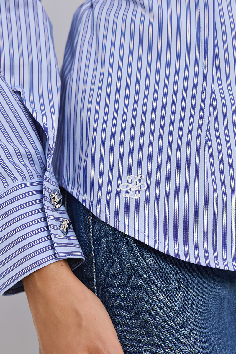 STRIPED SHIRT WITH BELT