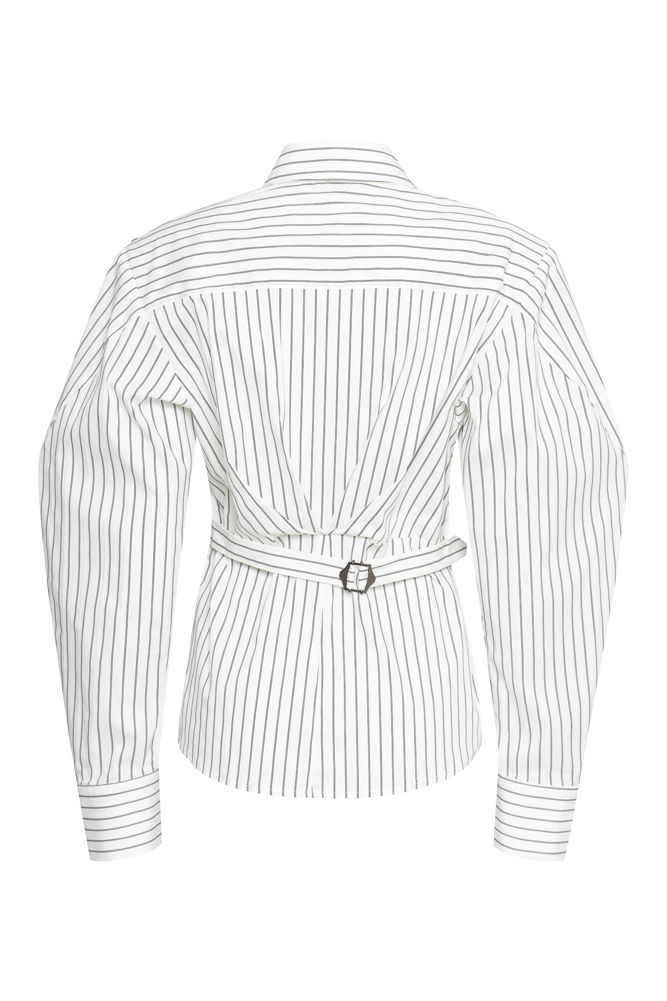 STRIPED SHIRT WITH BELT STRIPED SHIRT WITH BELT