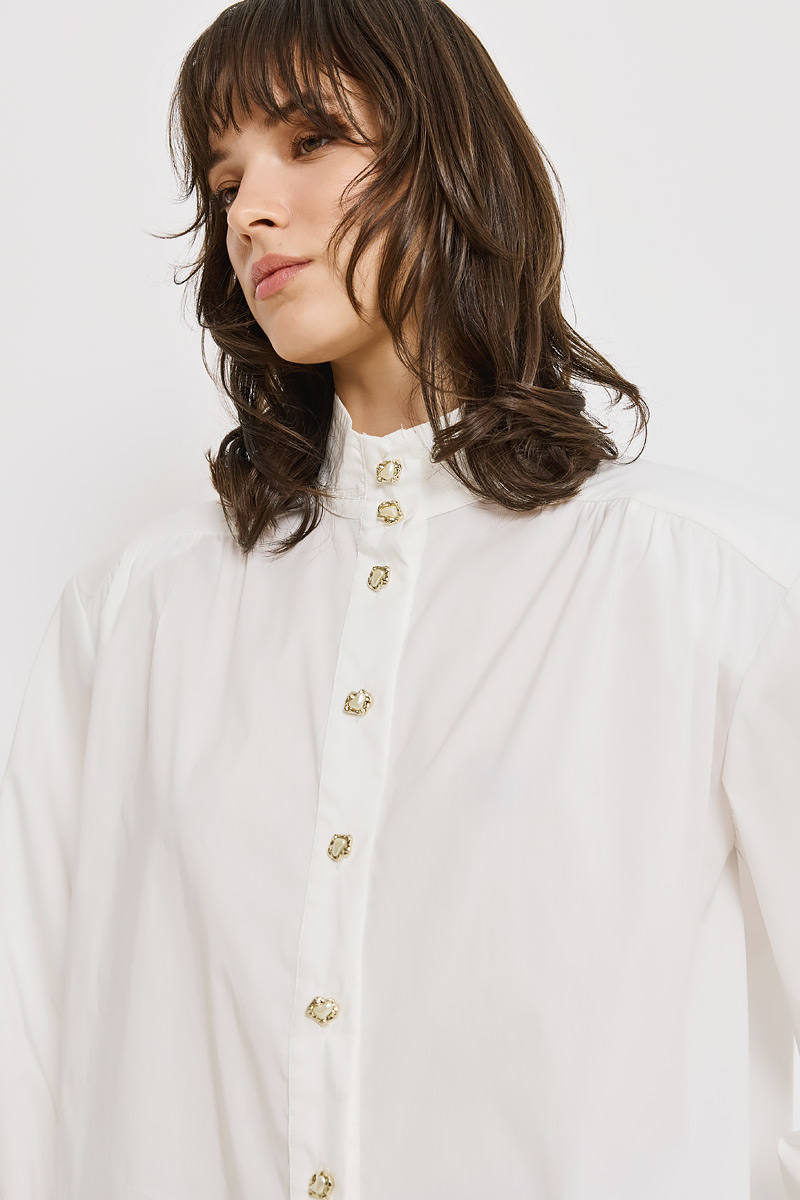 SHIRT WITH GOLD BUTTONS