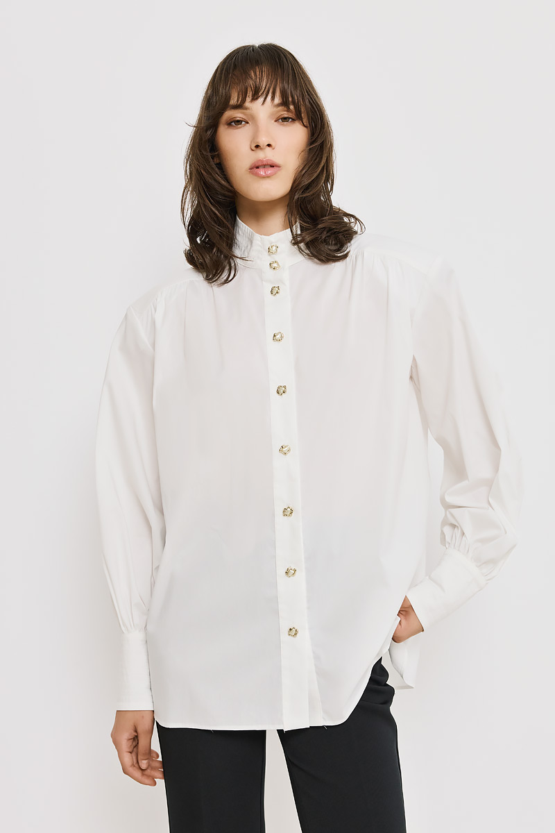 SHIRT WITH GOLD BUTTONS