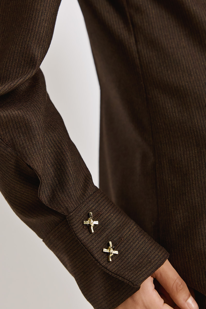 SHIRT WITH GOLD BUTTONS