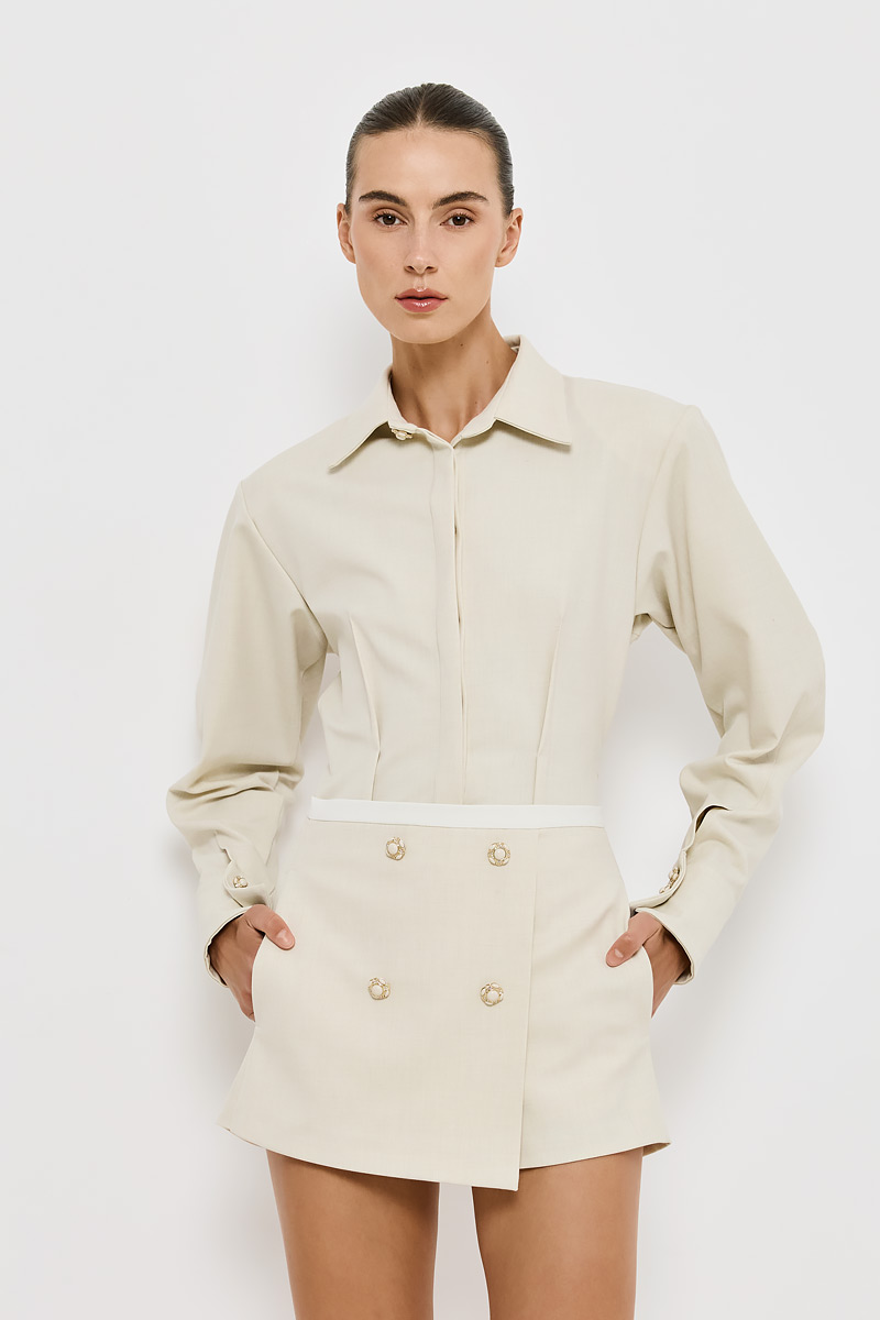 BUTTONED SKORT
