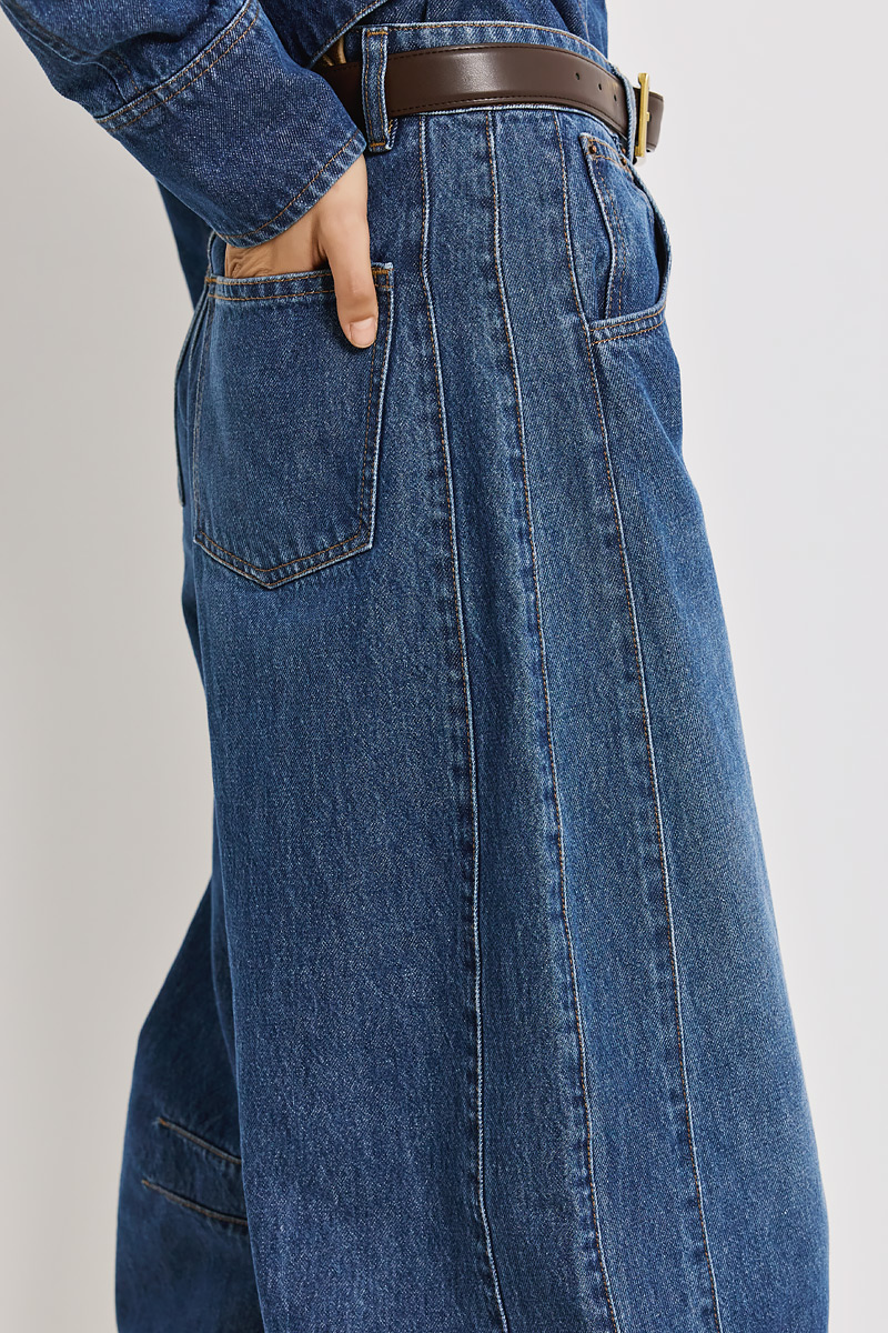 WIDE-LEG DENIM TROUSERS