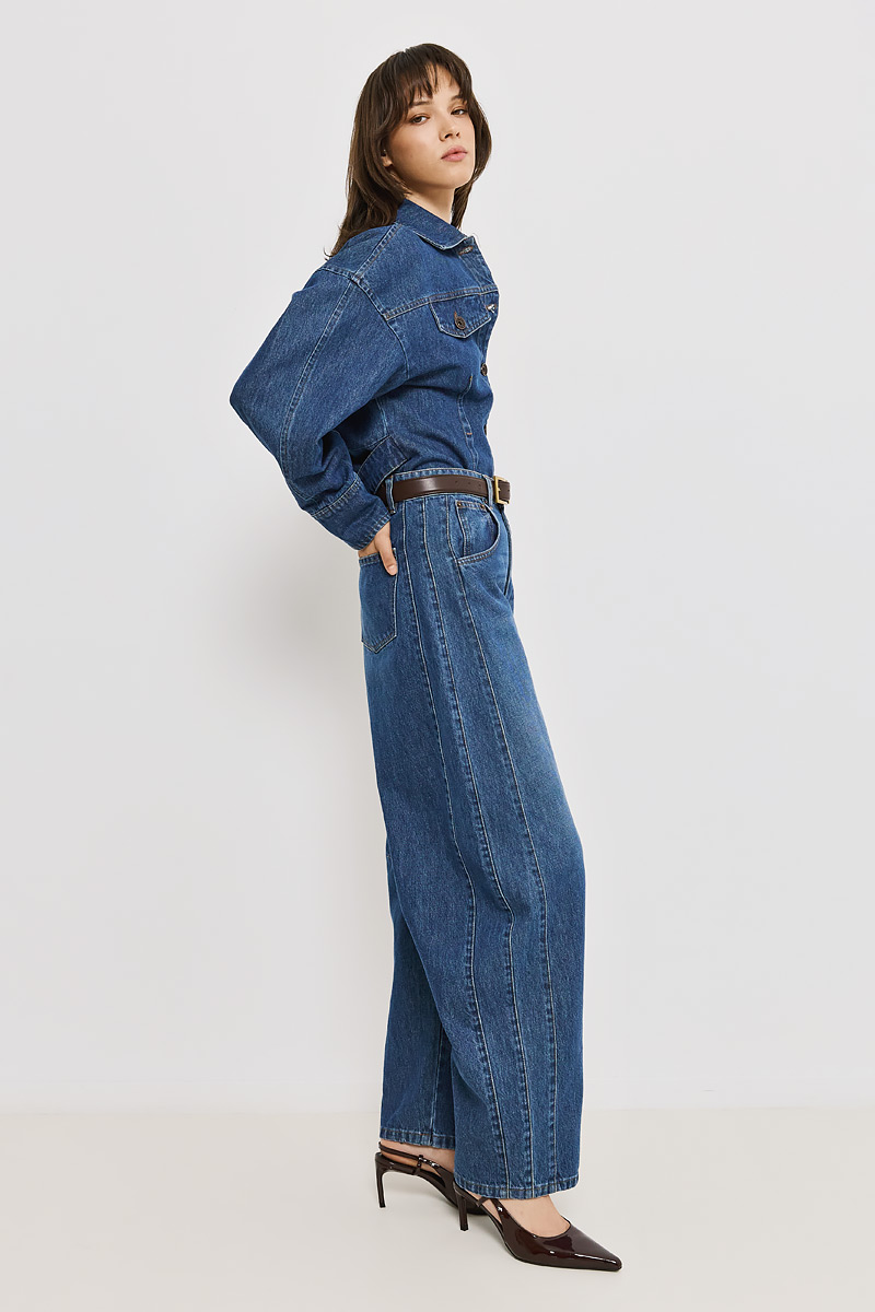 WIDE-LEG DENIM TROUSERS