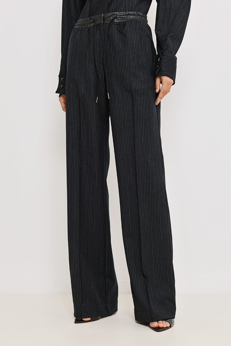 WOOLEN BROAD-LEG PANTS