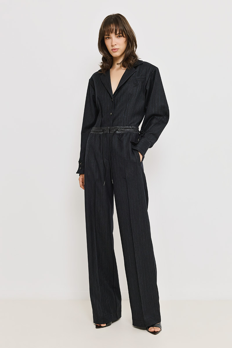 WOOLEN BROAD-LEG PANTS