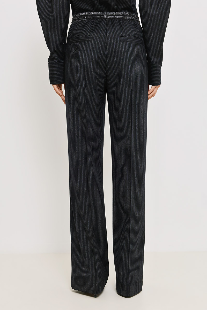 WOOLEN BROAD-LEG PANTS