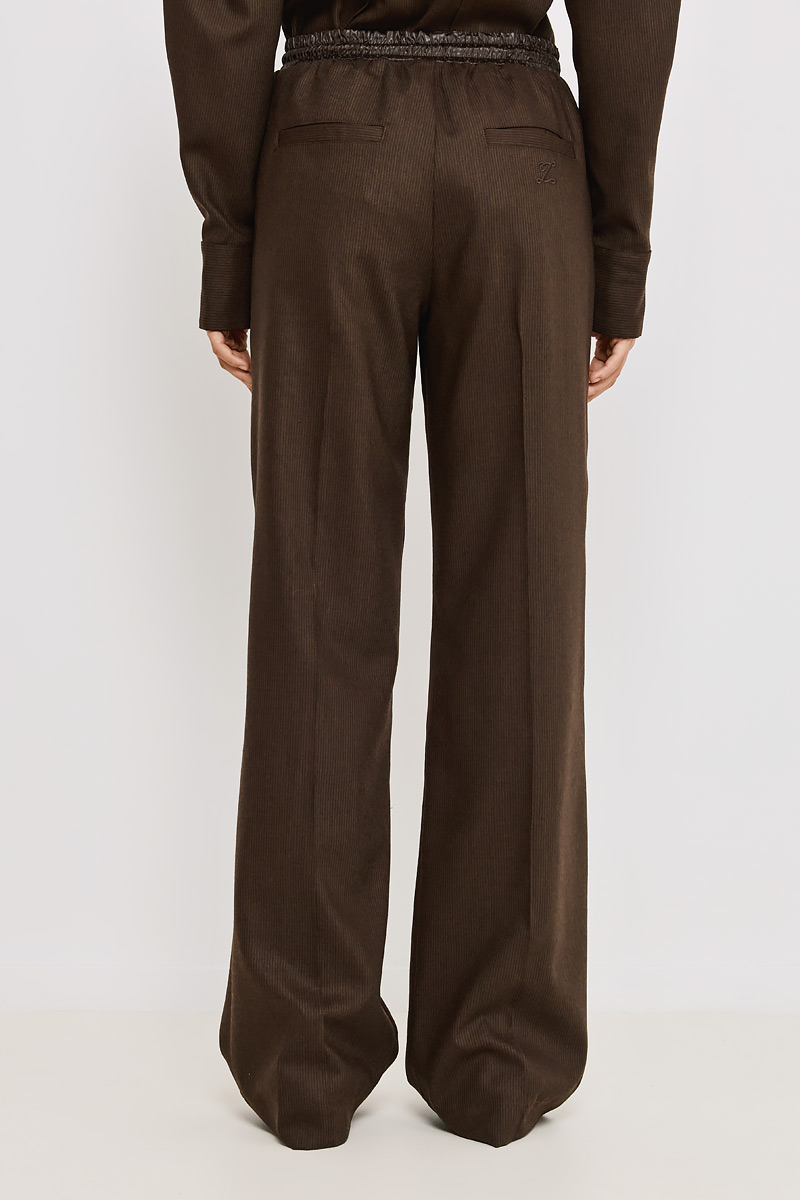WOOLEN BROAD-LEG PANTS