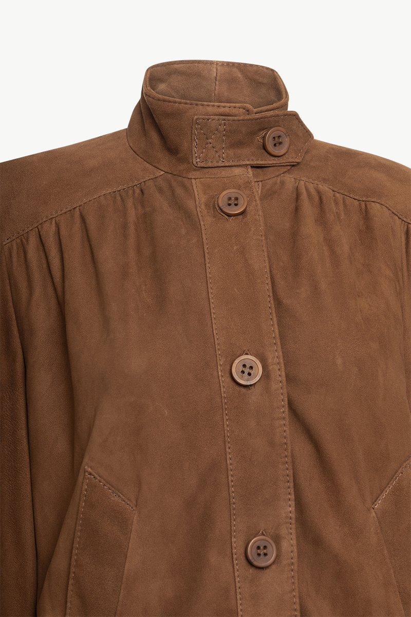 SUEDE CROPPED JACKET