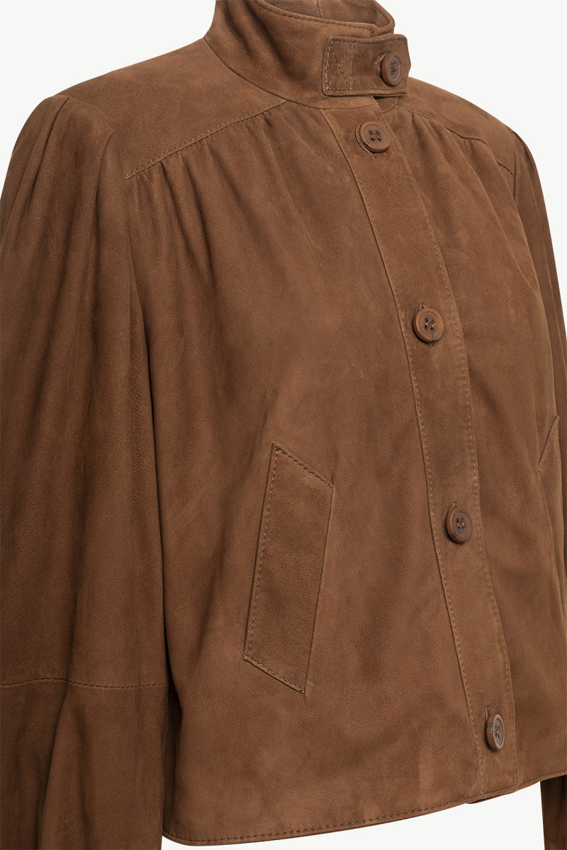 SUEDE CROPPED JACKET