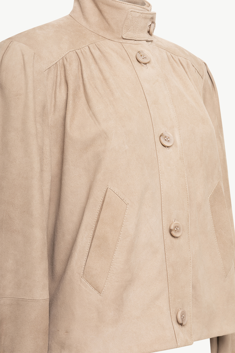 SUEDE CROPPED JACKET