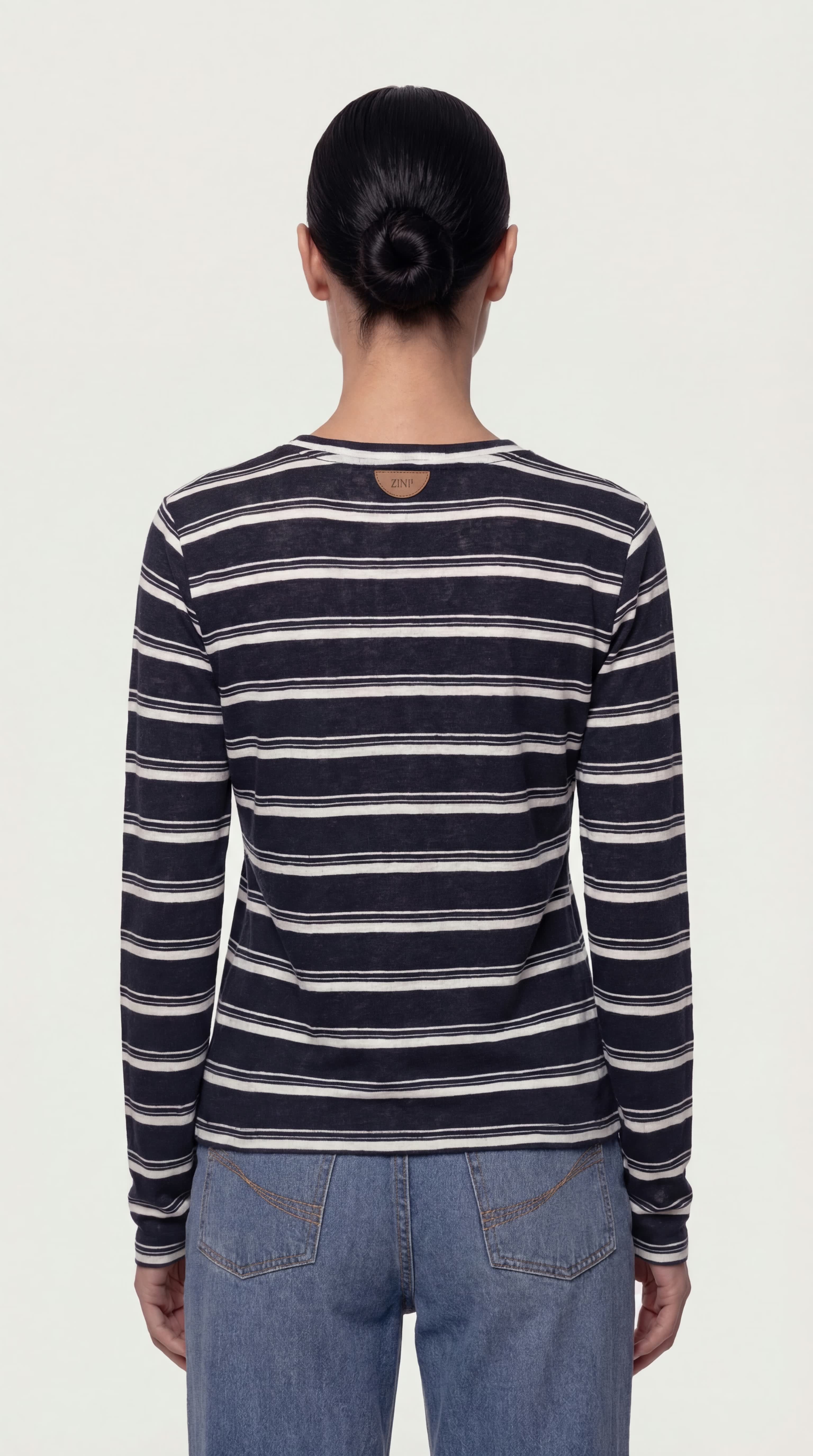 STRIPED V-NECK BLOUSE