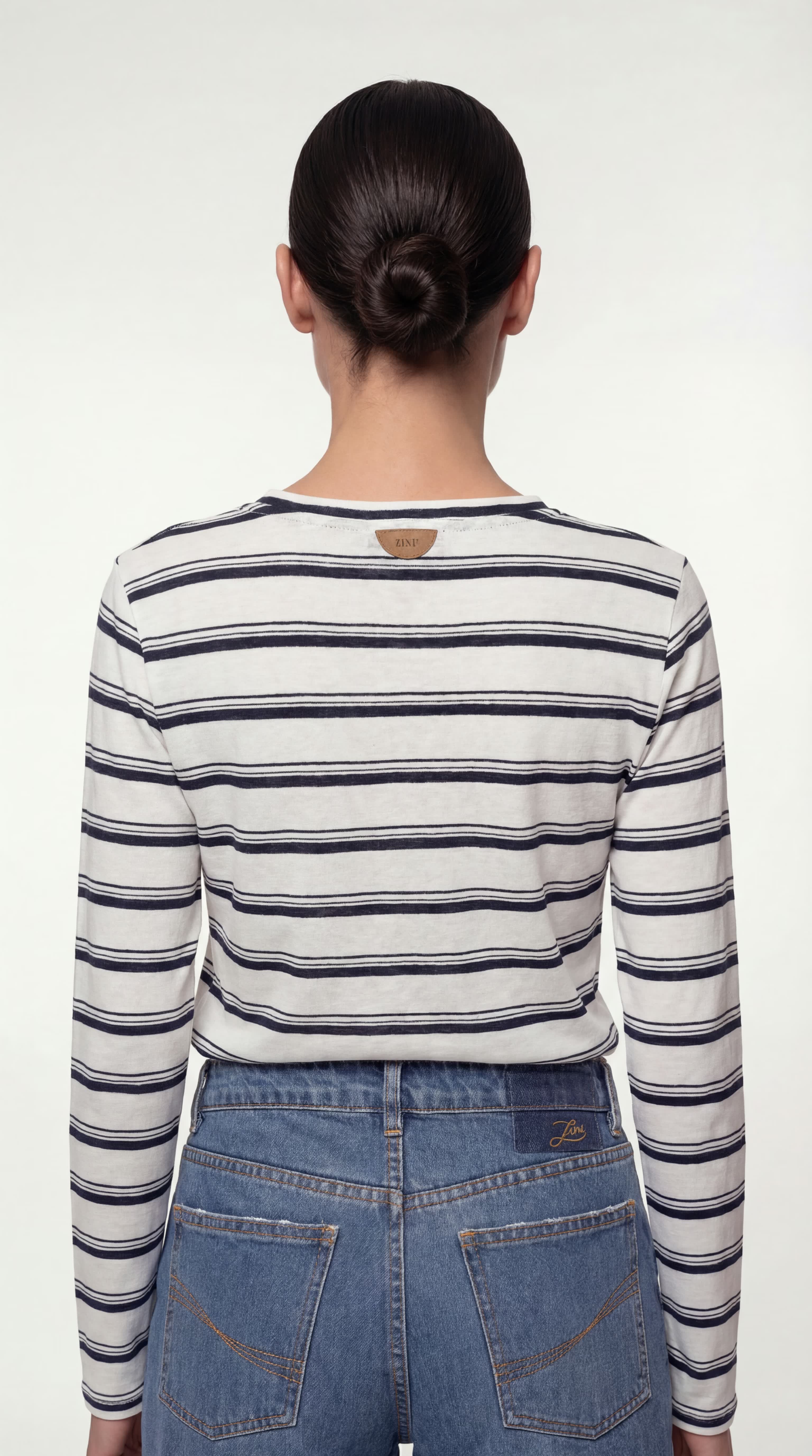 STRIPED V-NECK BLOUSE