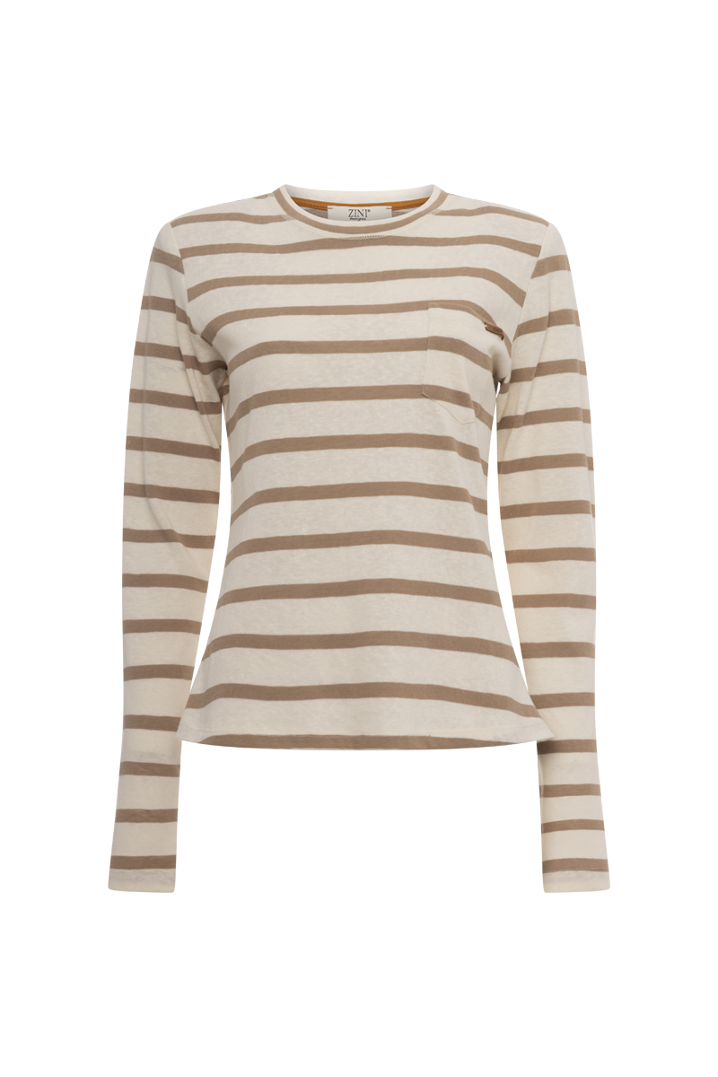STRIPED BLOUSE - WHITE | Zini Boutique