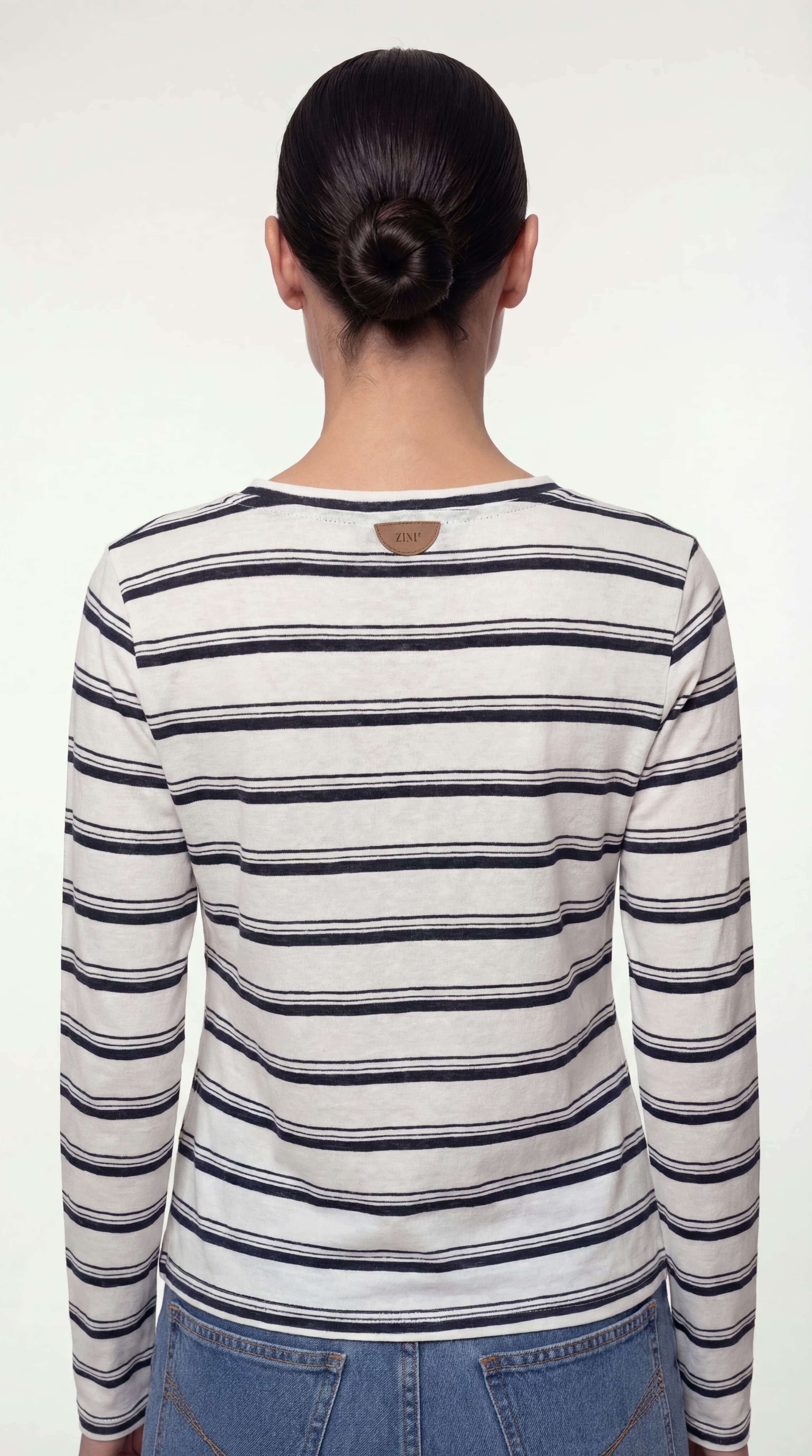 STRIPED BLOUSE - WHITE | Zini Boutique