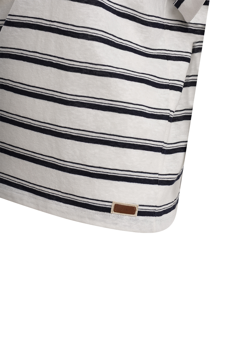 STRIPPED V-NECK T-SHIRT