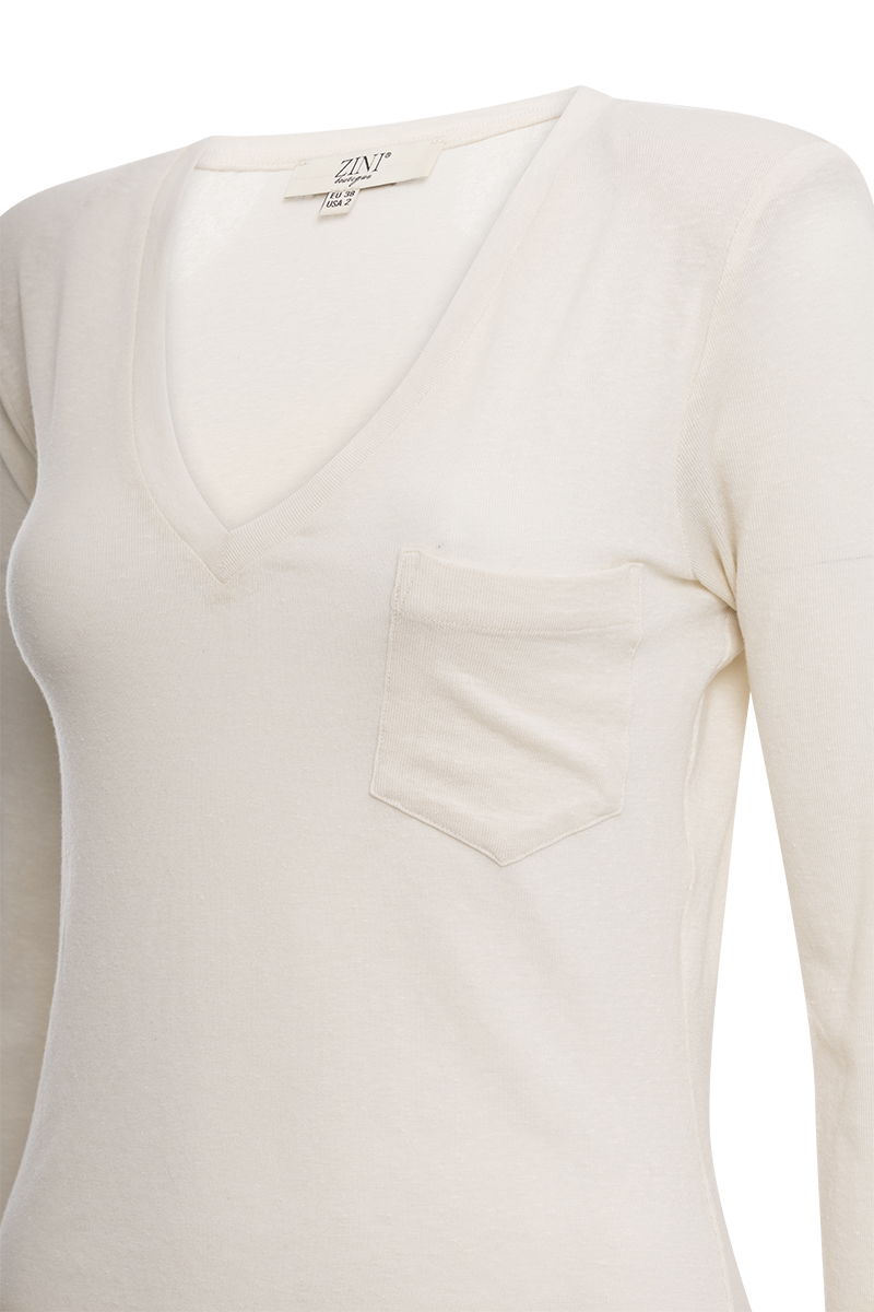 BLOUSE WITH V-NECK