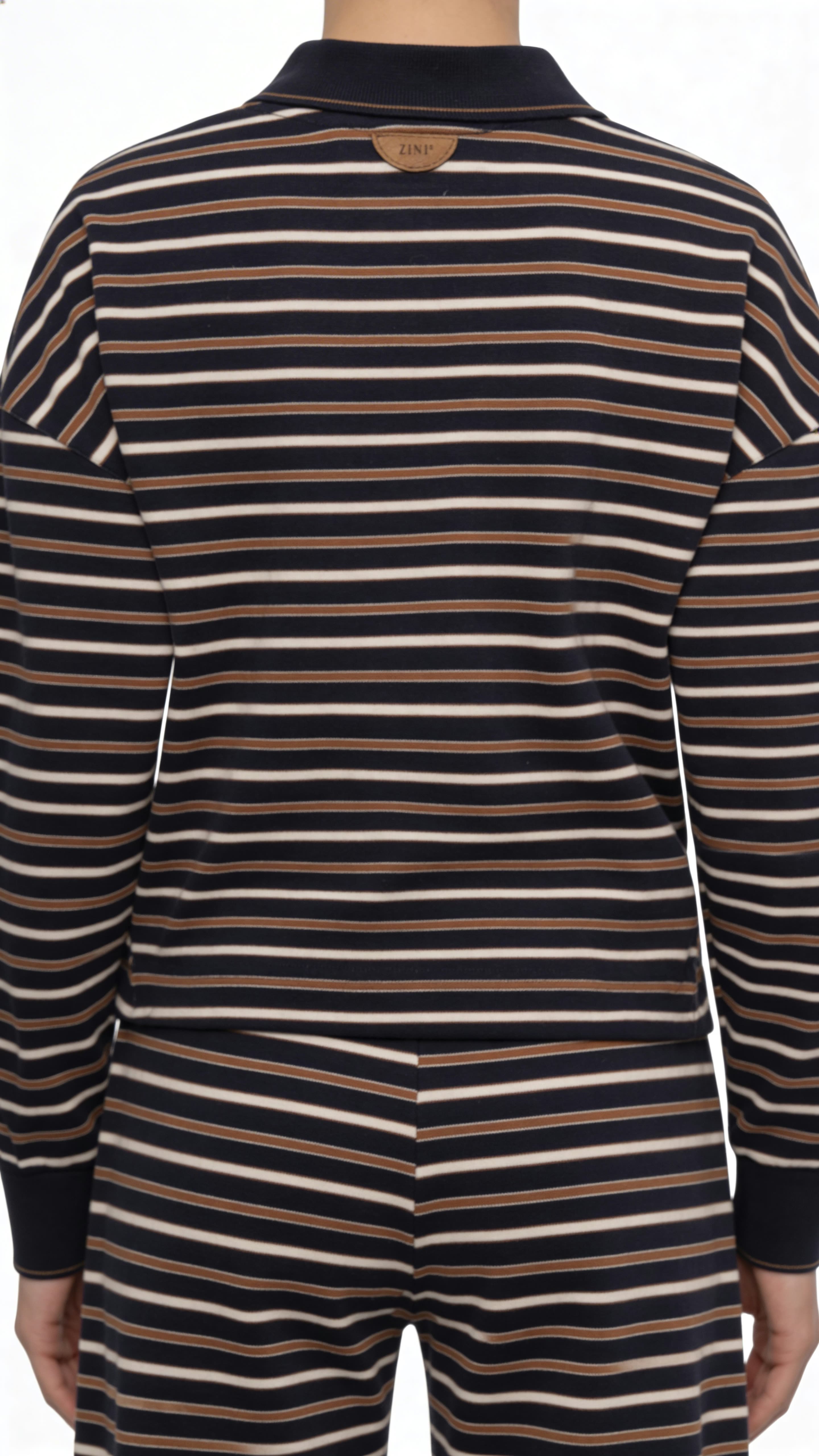 STRIPED POLO TOP