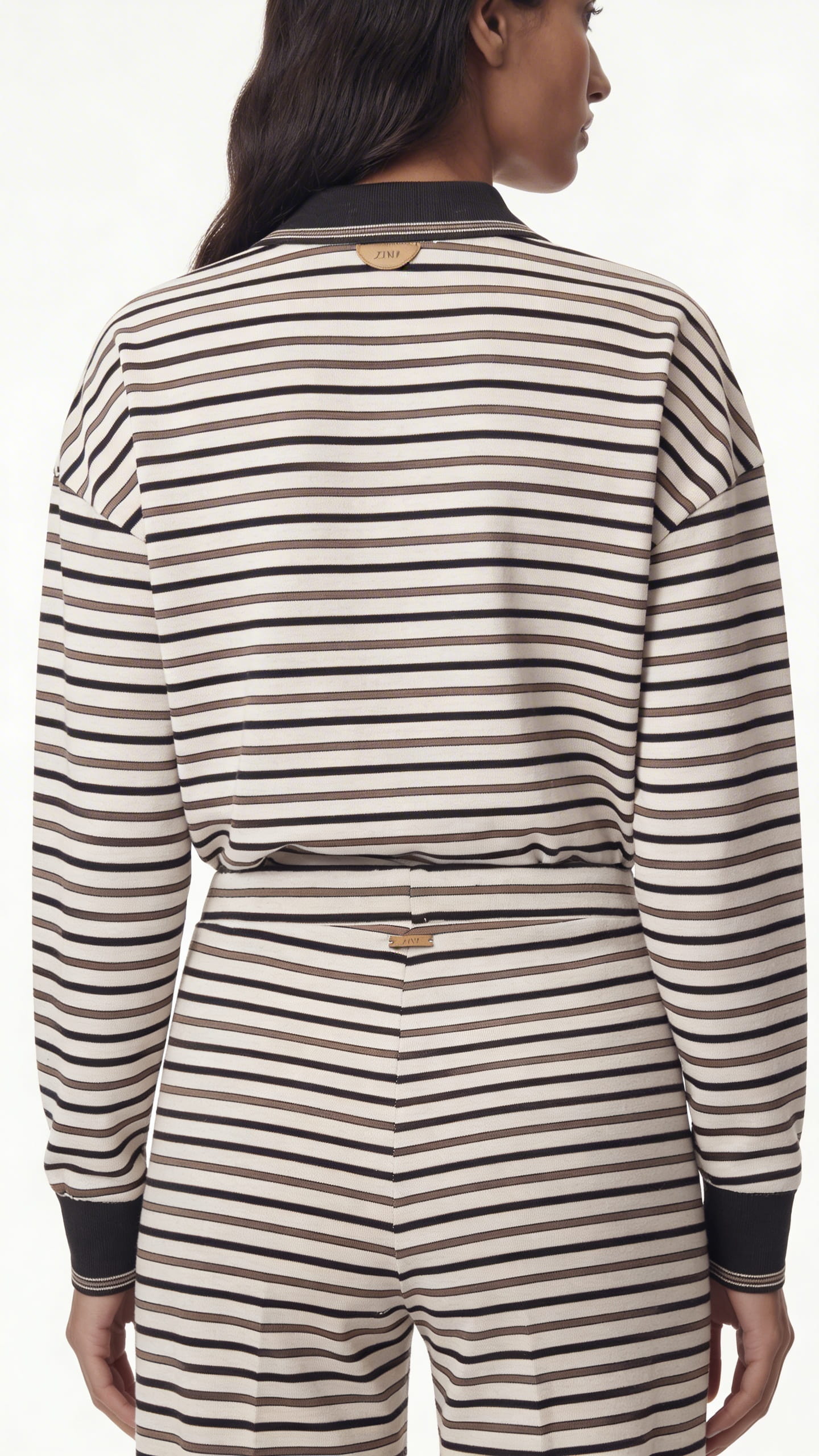 STRIPED POLO TOP