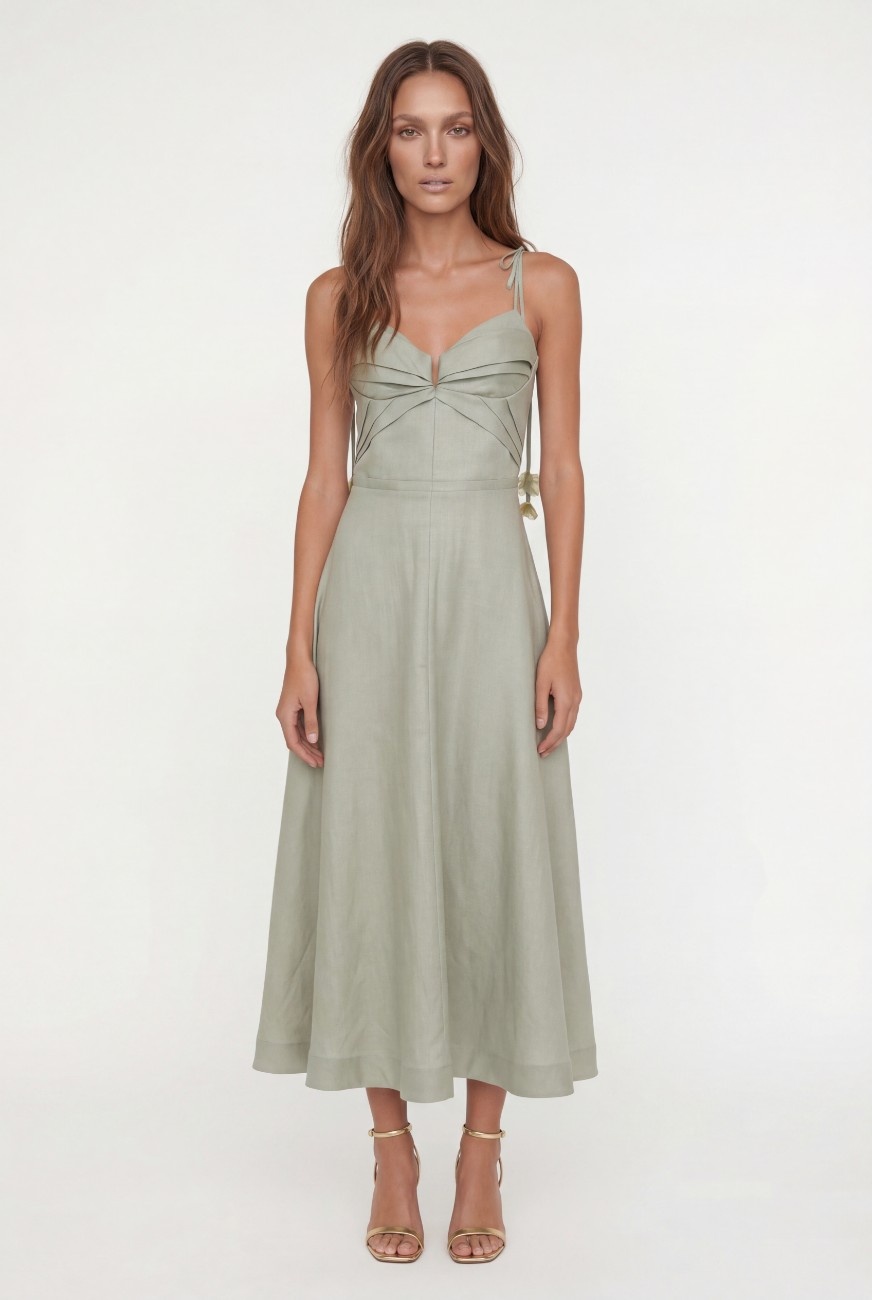 MIDI DRESS WITH STRAPS
