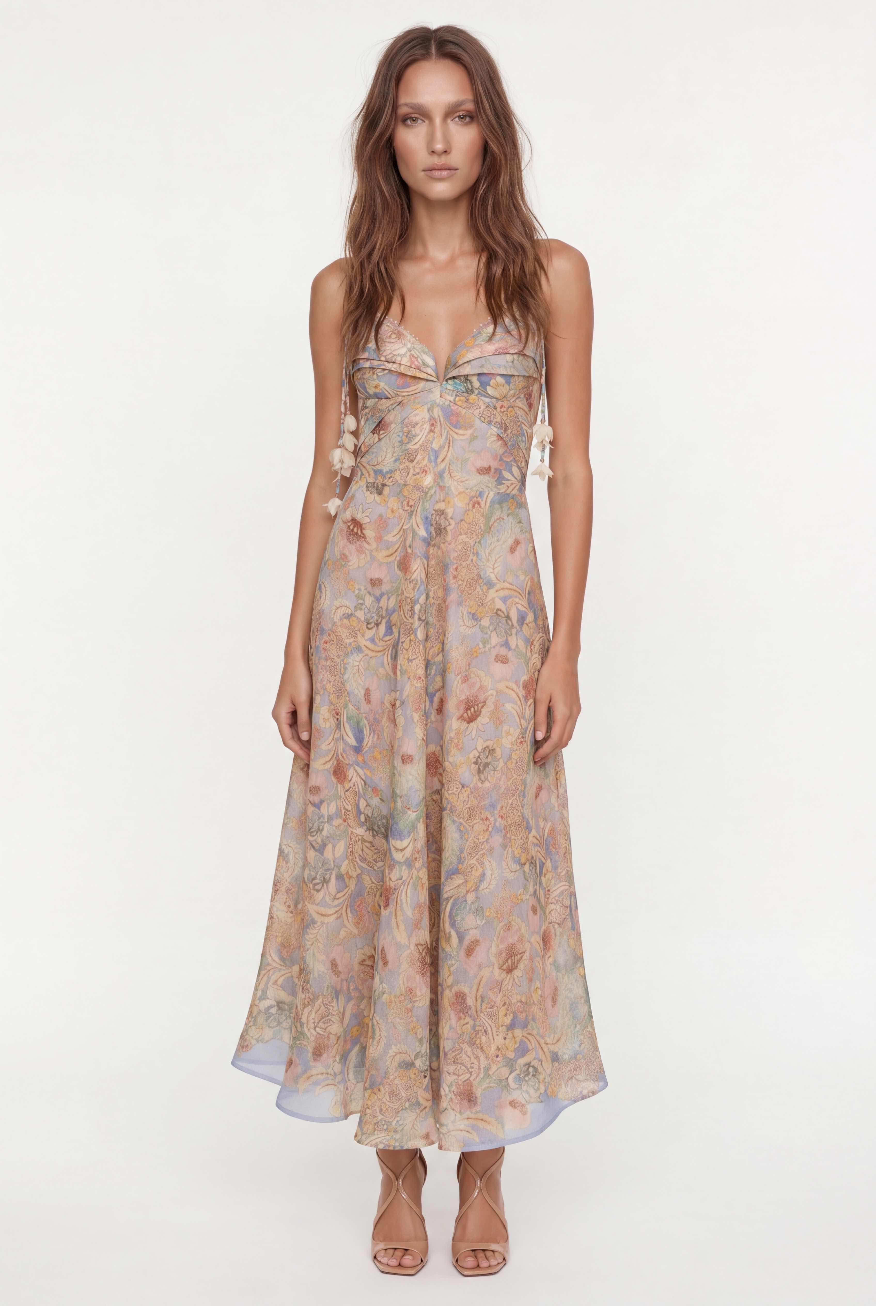 SILK PRINTED DRESS