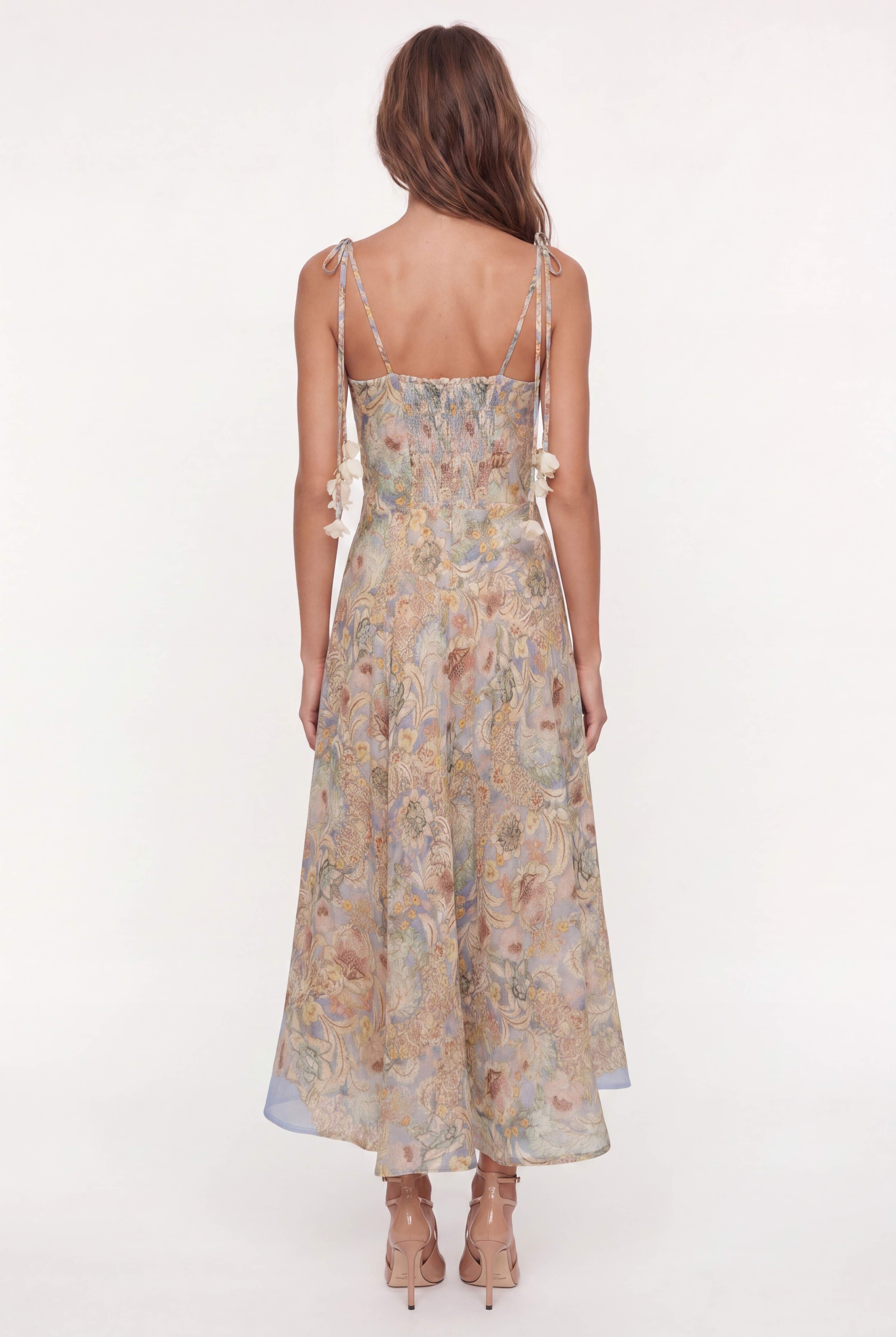 SILK PRINTED DRESS