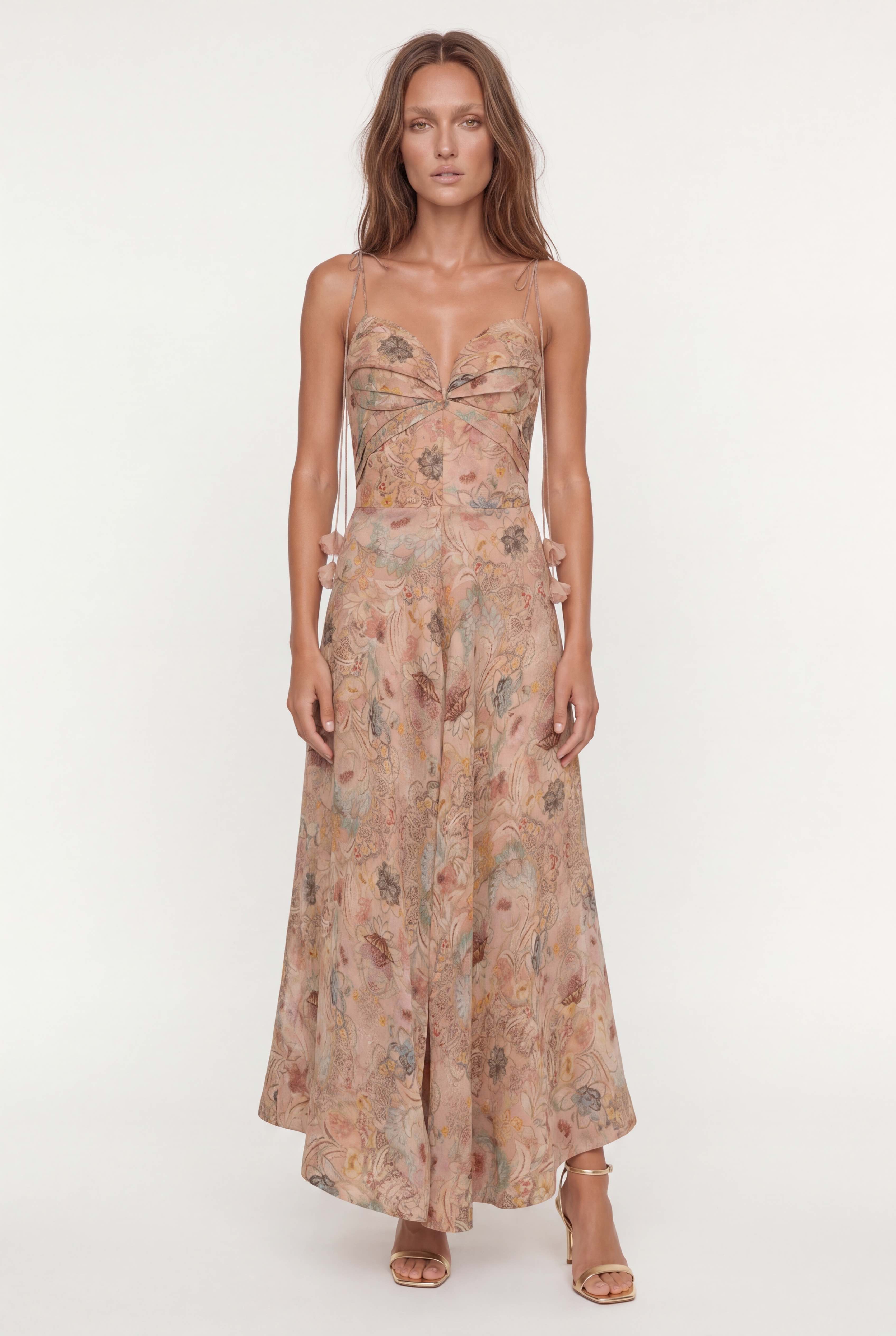 SILK PRINTED DRESS