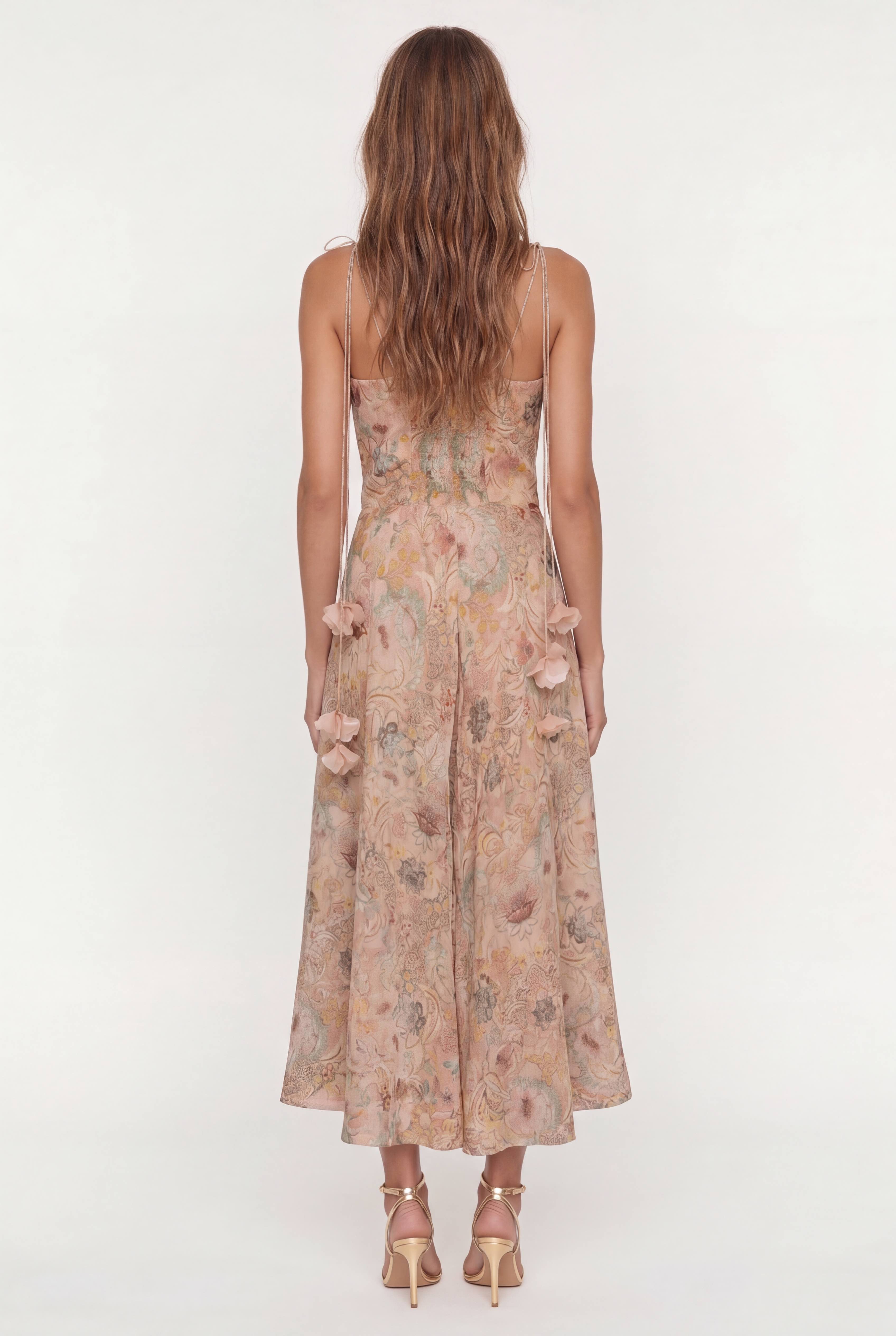 SILK PRINTED DRESS