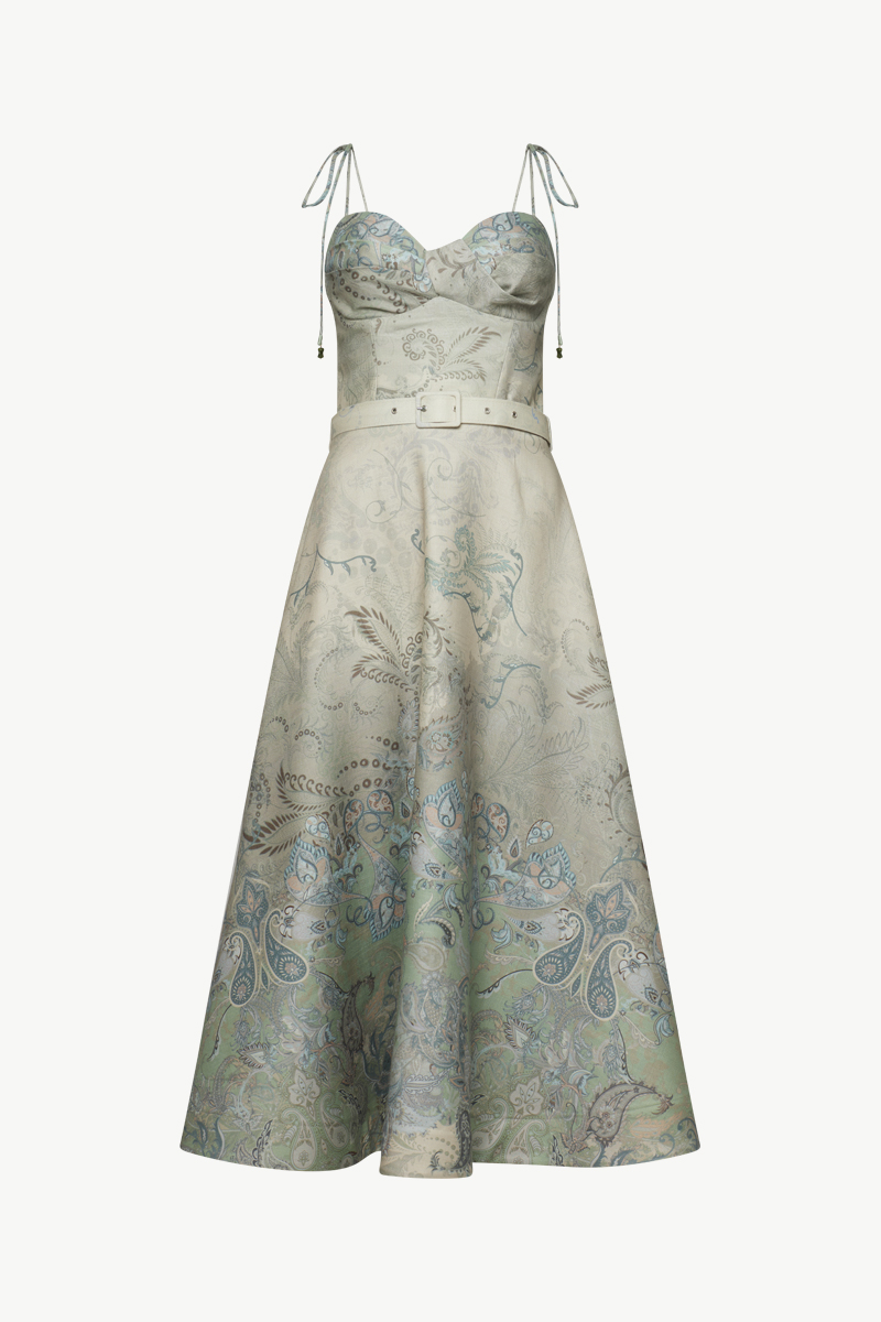 MIDI DRESS WITH BELT MIDI DRESS WITH BELT
