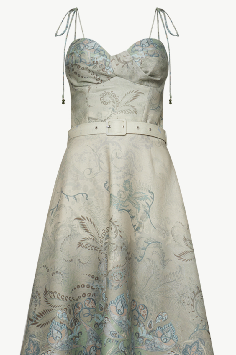 MIDI DRESS WITH BELT MIDI DRESS WITH BELT